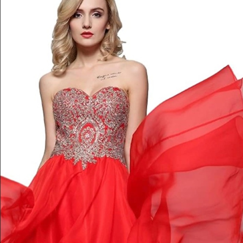 Red/ burgundy formal dress